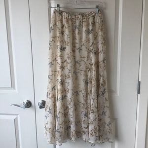NWT Anthropologie DREW Floral Maxi Skirt